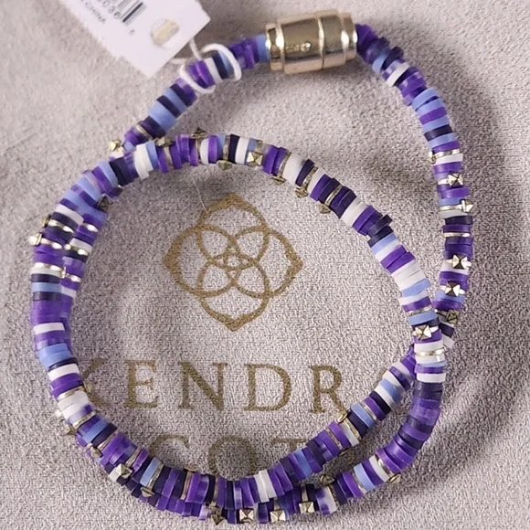 🆕✨💜Kendra Scott Reece bracelet, purple & gold, NWT-BRAND NEW! - Picture 2 of 6